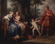 Angelica Kauffmann Venus convinces Helen to go with Paris oil painting reproduction